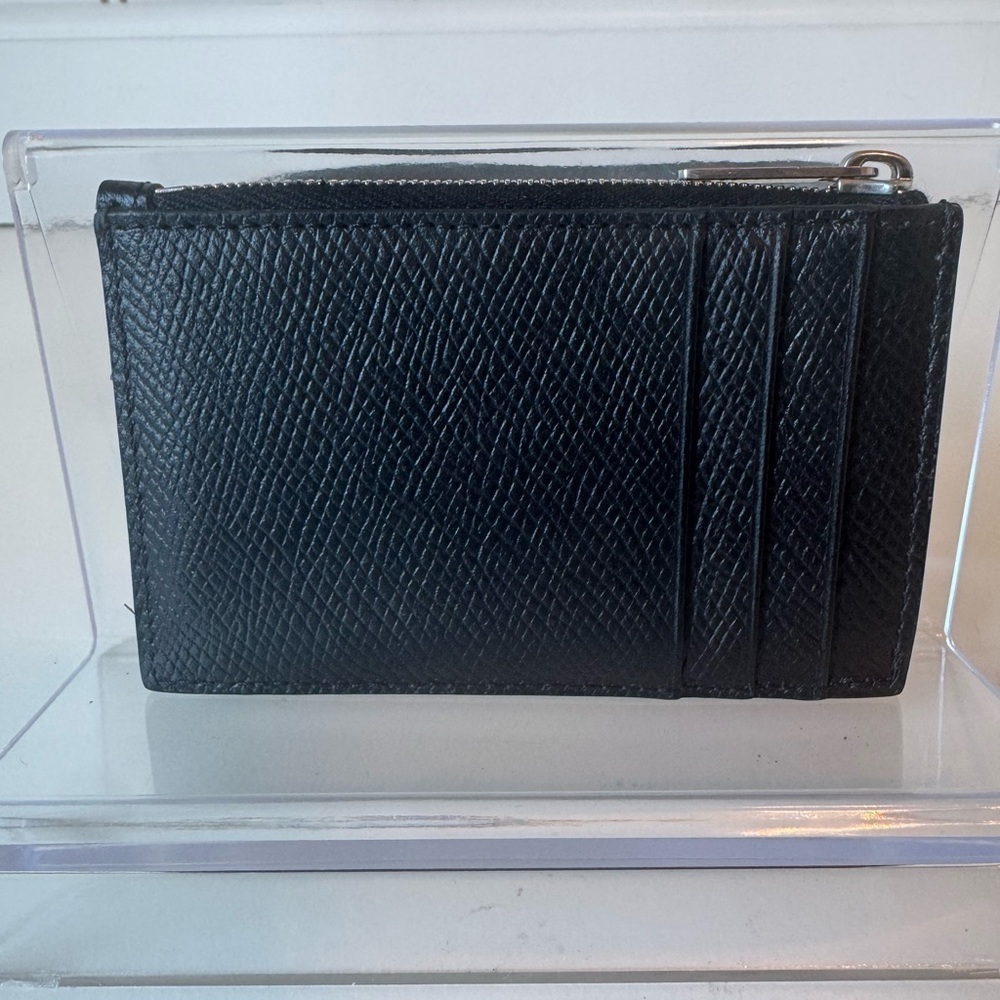 Celine Black Textured Leather Card Pouch - Picture 2 of 11